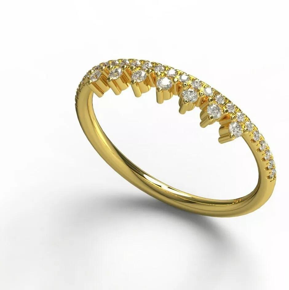 Bague de mariage en diamant en or massif 14K Bague en diamant en forme de couronne pour les femmes Cadeau
Bande frontale : 3,3 mm Approx.
Bande arrière : 1,1 mm Approx.
Poids du diamant : 0.25 cts Approx.
Léger, il peut être porté tous les