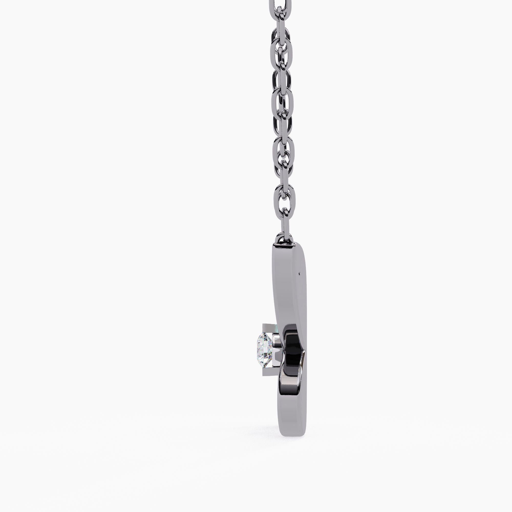 Pendentif papillon en or massif 14 carats, diamants ronds 1/10, SI GH en vente 2