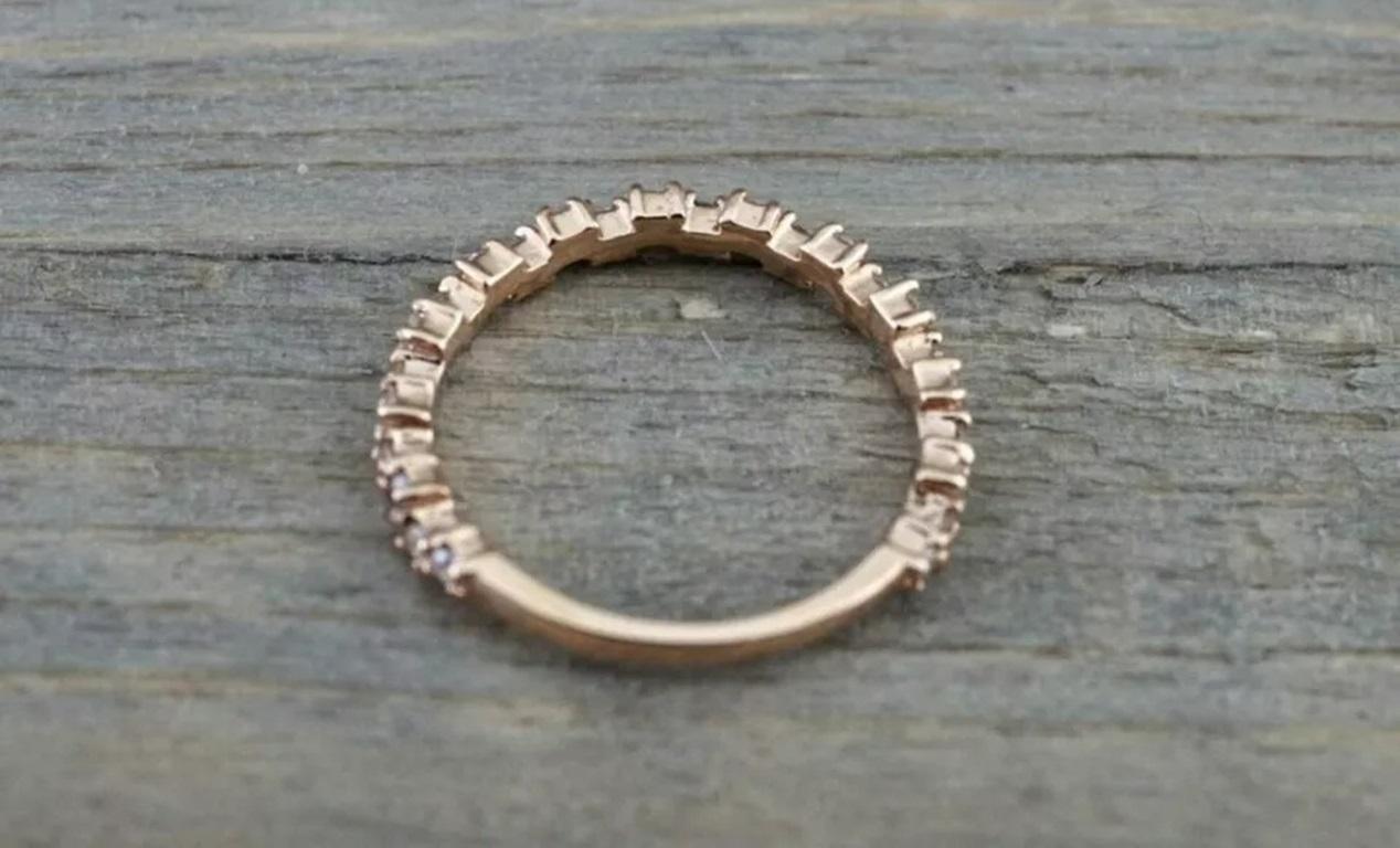 14k Solid Gold Diamond Band Engagement Ring Women Couple Promise Ring Jewelry.
Light weight can be worn everyday

Additional information:
Condition: New with tags: A brand-new, unused, and unworn item (including handmade items) in the original