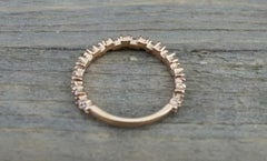 14k Solid Gold Diamond Band Engagement Ring