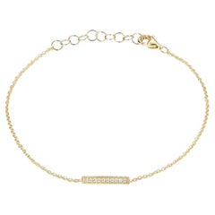 Bracelet en or 14K avec diamants et points de suspension