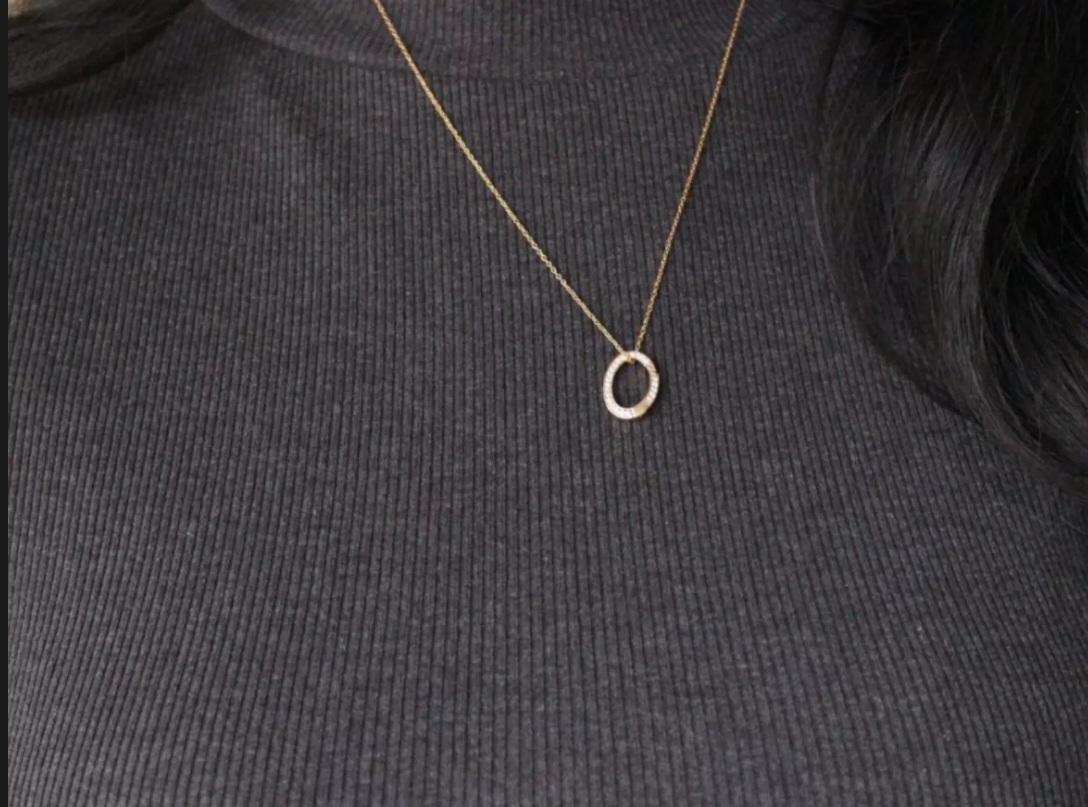 Women's or Men's 14K Solid Gold Diamond Carabiner Lock Jewelry Connector Charm lock Pendant