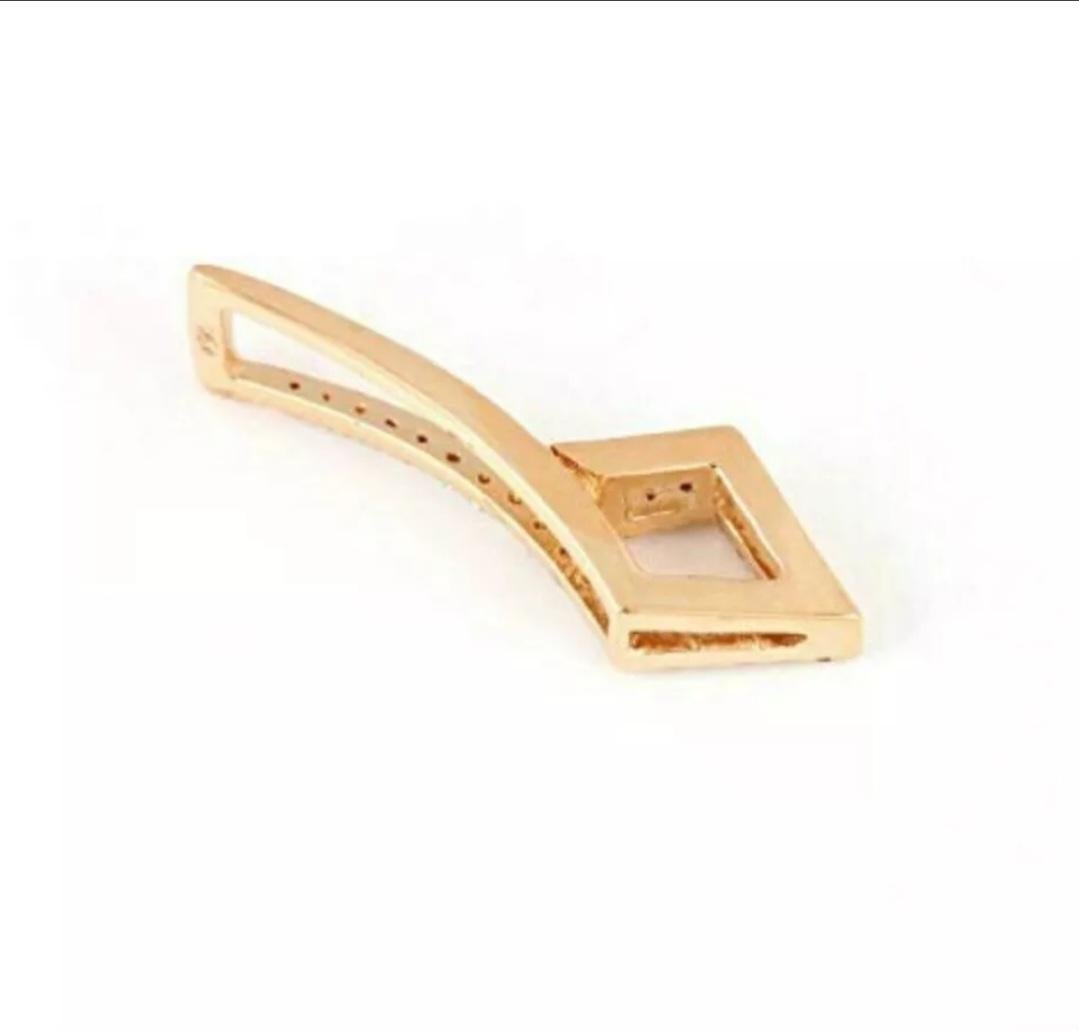 14K Solid Gold Diamond Charm Pendant For Women Wedding Jewelry Gift for women In New Condition For Sale In Chicago, IL