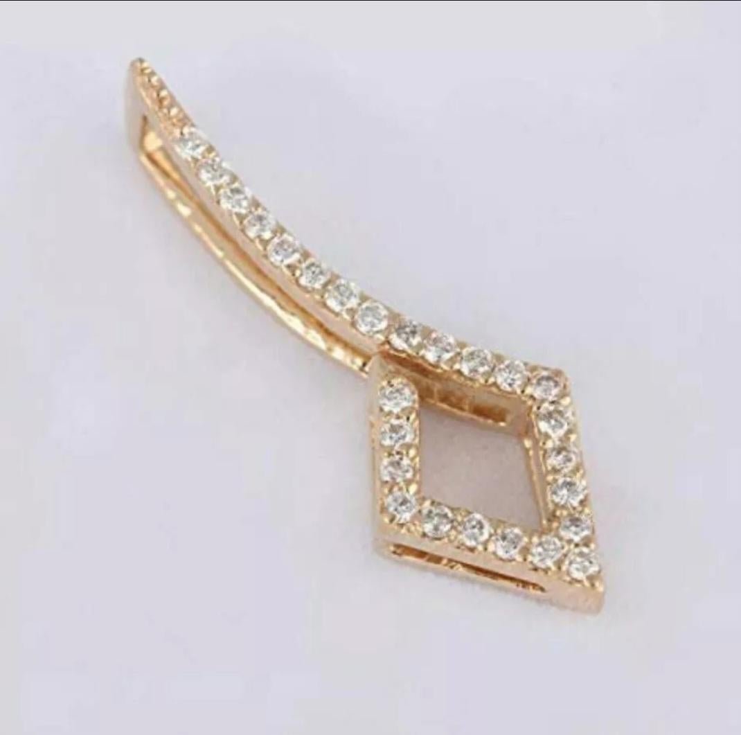 Women's or Men's 14K Solid Gold Diamond Charm Pendant For Women Wedding Jewelry Gift for women For Sale