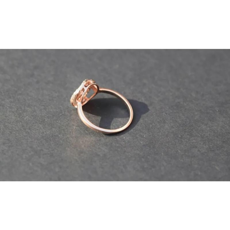 Round Cut 14k Solid Gold Diamond Cocktail Ring For Sale