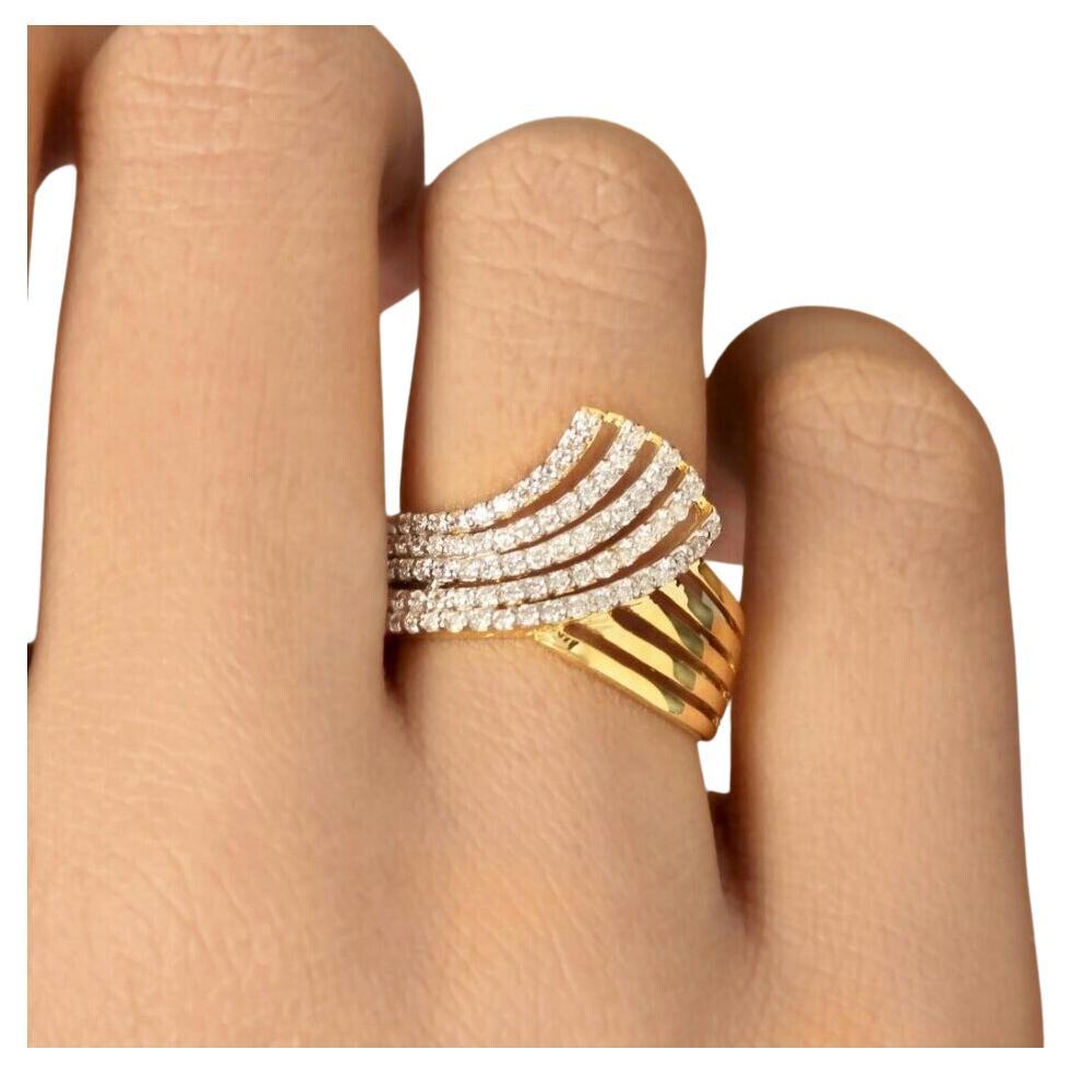 14K Solid Gold Diamond Cocktail Ring For Women Natural diamond Engagement Ring