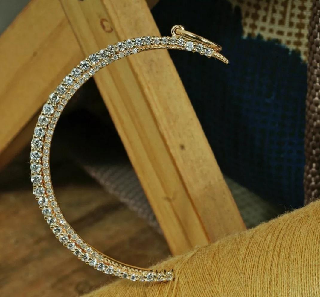 14k Solid Gold Diamond Crescent Moon Diamond Moon Pendant Jewelry Birthday Gift 3