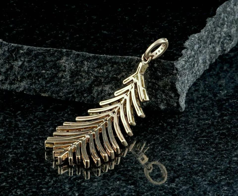 14k Pendentif plume en or massif avec diamant Pendentif aile en or Bijoux de fiançailles Cadeau
Léger, il peut être porté tous les jours

Informations complémentaires :
Condit : Nouveau avec étiquettes : Un article neuf, non utilisé et non porté (y