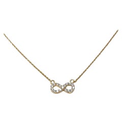 Collana Infinity con diamanti in oro massiccio 14k Collana con simbolo Infinity