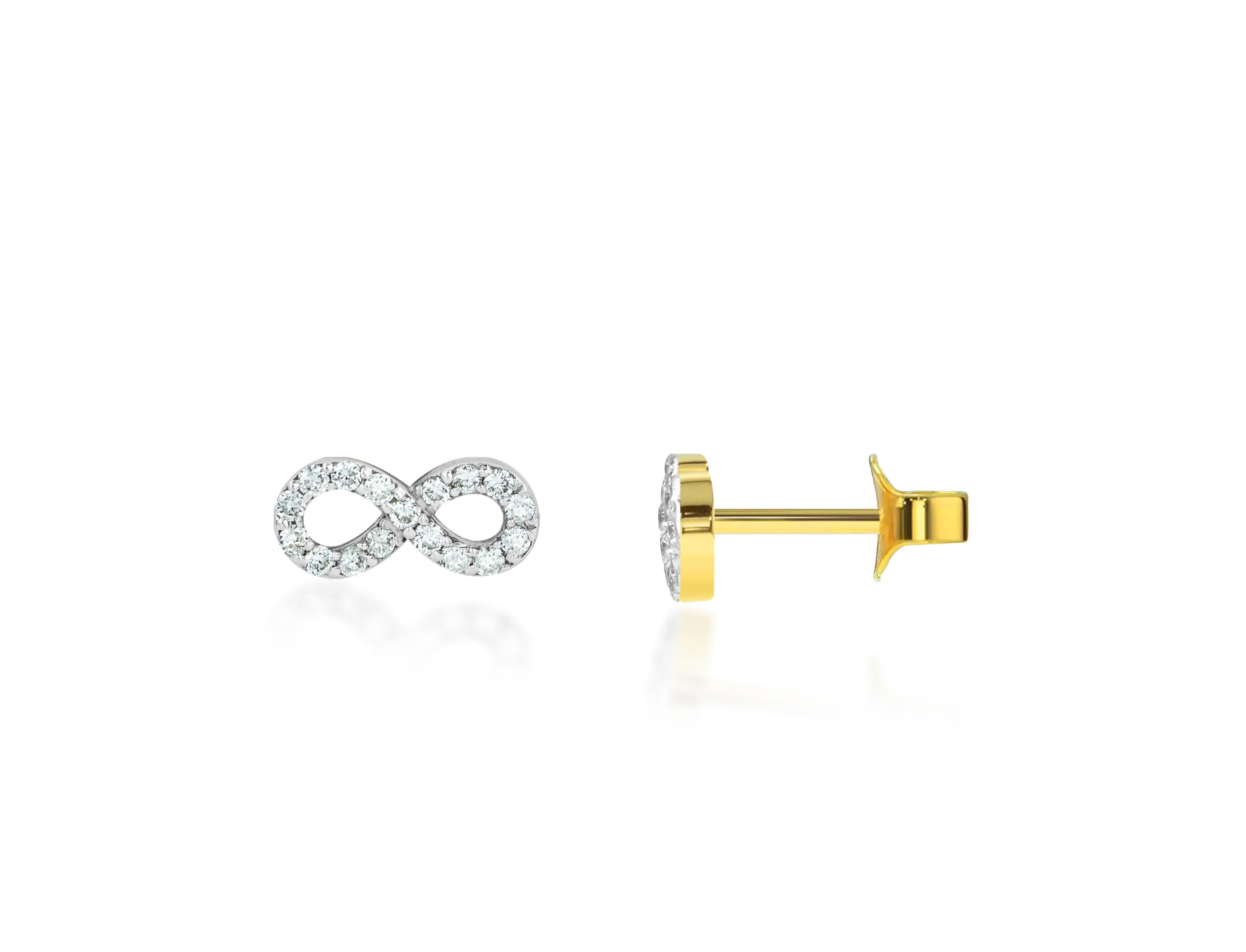 infinity stud earrings gold