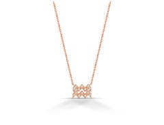 14k Massivgold Diamant-Halskette Aquarius Sternzeichen Geburtsschild Halskette