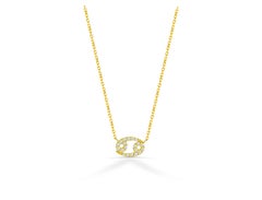 14k Solid Gold Diamond Necklace Cancer Zodiac Sign Birth Sign Necklace