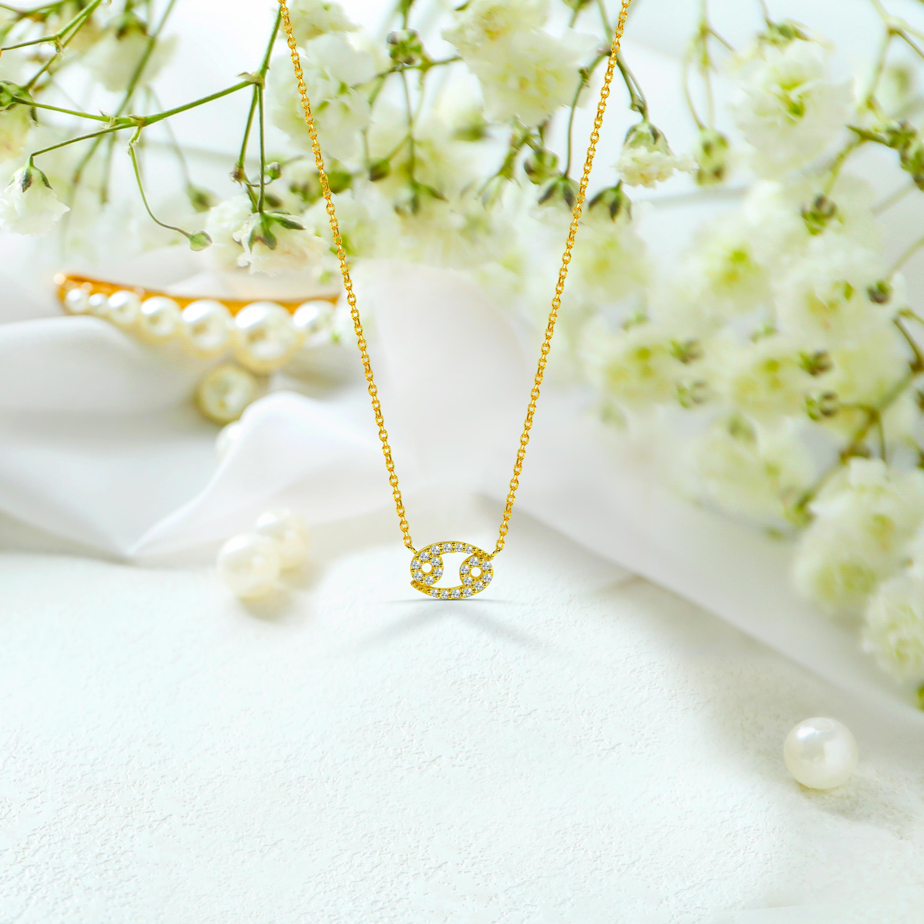 zodiac diamond necklace