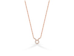 14k Massivgold Diamant-Halskette mit Tierkreiszeichen-Diamant-Zodiamant-Anhänger