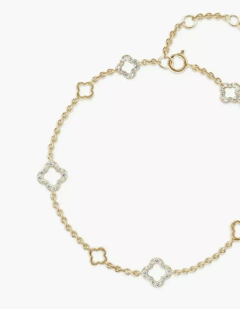 Bracciale a fiore aperto con diamanti in oro massiccio 14k Bracciale anniversario di matrimonio.
Leggero, può essere indossato tutti i giorni

Informazioni aggiuntive:
Condit: Nuovo con etichette: Un articolo nuovo di zecca, non usato e non