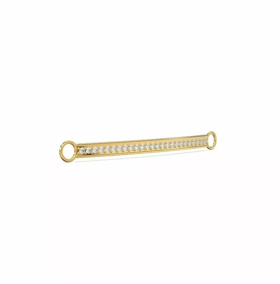 Collane in oro massiccio 14 carati con diamanti e pavé, distanziatori a barretta
Dimensioni: 52x3,20 mm circa.
Misura dell'anello: 3,20 mm circa.
Peso: 1,75 grammi circa.
Diamante: 1,50 mm / 25 pezzi circa.
Leggero, può essere indossato tutti i