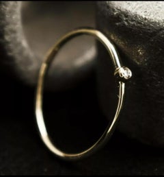 Bague en or massif 14k Bague en or sertie de diamants naturels Bague de Saint-Valentin