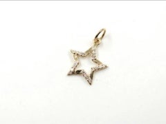 14K Solid Gold Diamond Star Pendant Dainty Star Necklace Christmas Gift For Her.