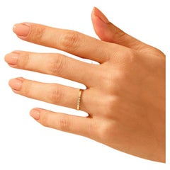 Sechseckiger 14K Massivgold-Diamant-Ringringring mit Nieten in Form eines Sechseckigen für Damen Geburtstagsgeschenks