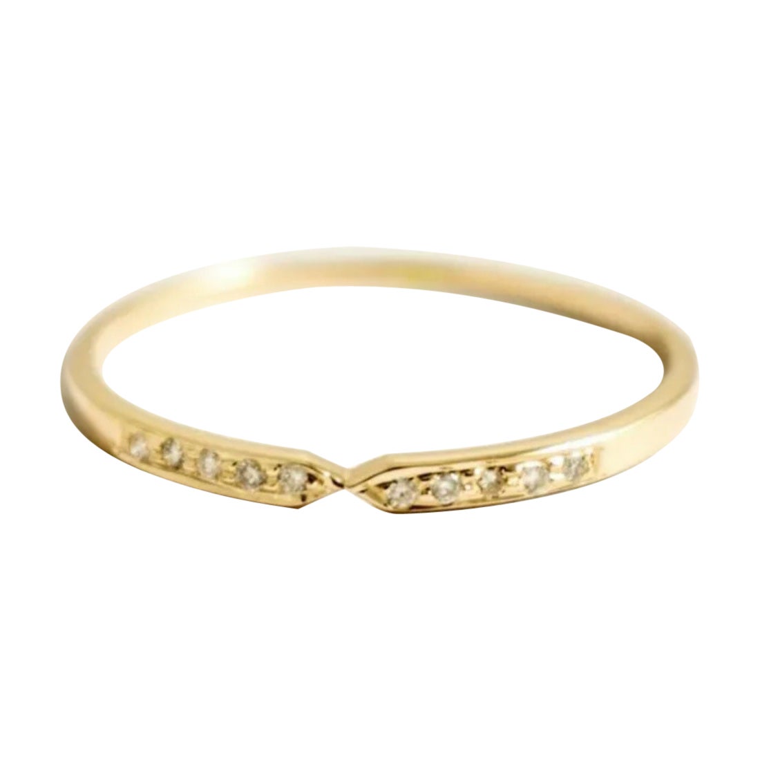 Bague de Saint-Valentin en or 14k sertie de diamants Bague de Saint-Valentin en or 14k sertie de diamants Bague d'amour minimaliste à l'infini