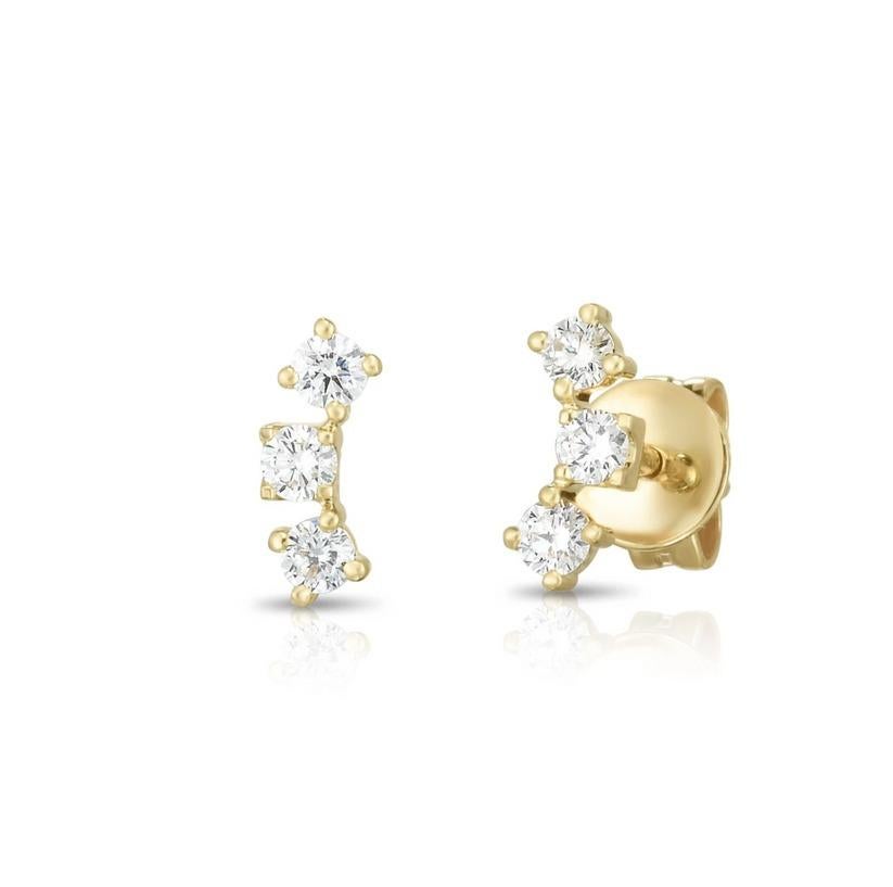 Sofisticate borchie con diamante in oro massiccio In condizioni Nuovo in vendita a Los Angeles, CA