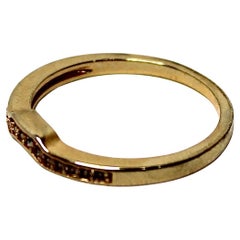14k Solid Gold Diamond Vintage Band