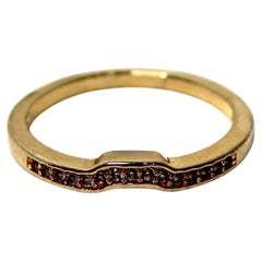 14k Solid Gold Diamond Vintage Band