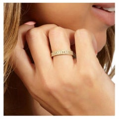 14K Massivgold Diamant Ehering Anniversary-Ring für Damen Diamantbandring