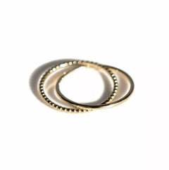 14k Massivgold Duo Eternity-Ring mit ineinandergreifendem Band