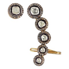 Orecchini in oro massiccio 14K Orecchini in argento 925 Pave Diamond Regalo bellissimo