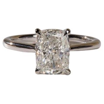 14k Solid gold Elongated Cushion Cut Moissanite 2 ct Engagement Ring .