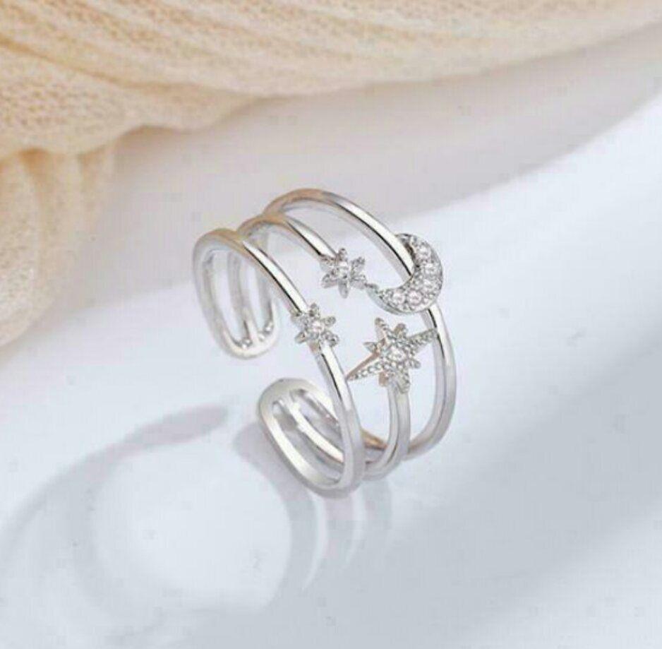 Anello di fidanzamento in oro massiccio 14K per donne Anello con diamante rotondo in vendita 3