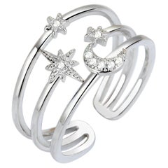 Anillo de compromiso de oro macizo de 14 quilates para mujer Anillo de diamantes redondos