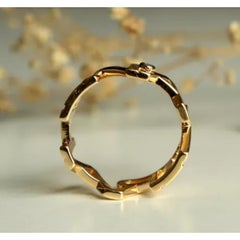 14k Solid Gold Eternity Diamond 8mm Broad Personalized Name Ring