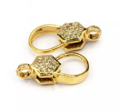14K Solid Gold Genuine Diamond Lobster Lock For Necklace Making Jewelry Findings