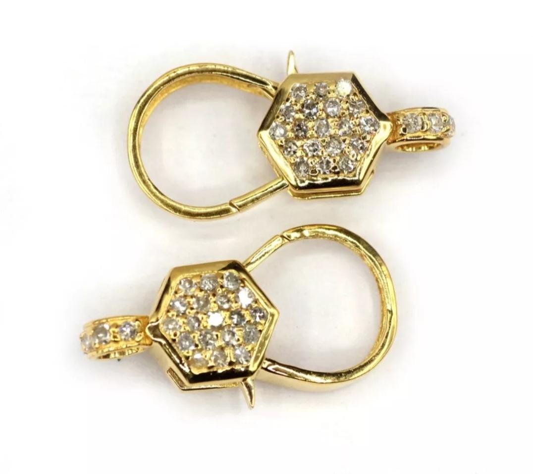 Serratura aragosta in oro massiccio 14K con diamante genuino per la creazione di collane di gioielli in vendita 1