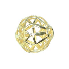 14k Solid Gold Handmade 10mm Spacer Bead, Glossy Finish, India