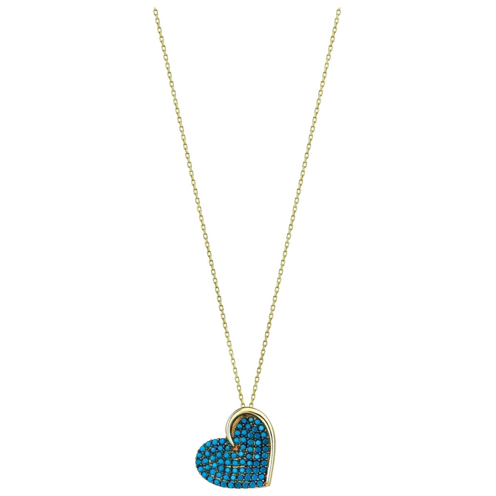 Collar Colgante Corazón Oro Macizo 14k, Collar Corazón para Mujer en venta