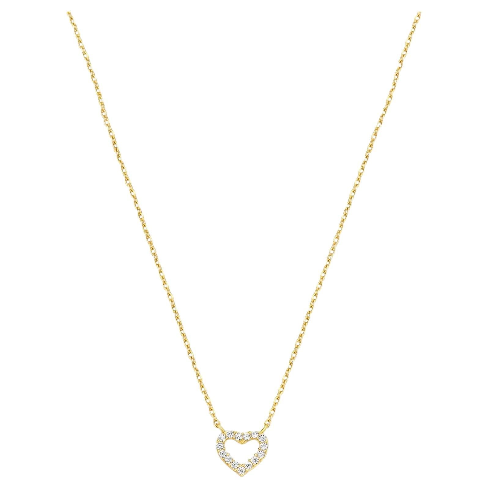 Louis Vuitton Diamond Heart Locket Necklace in 18K W #509516