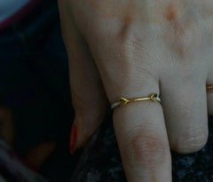 14k Solid Gold Heart Ring Band Natural Diamond Dainty Heart Ring Wedding Gift.