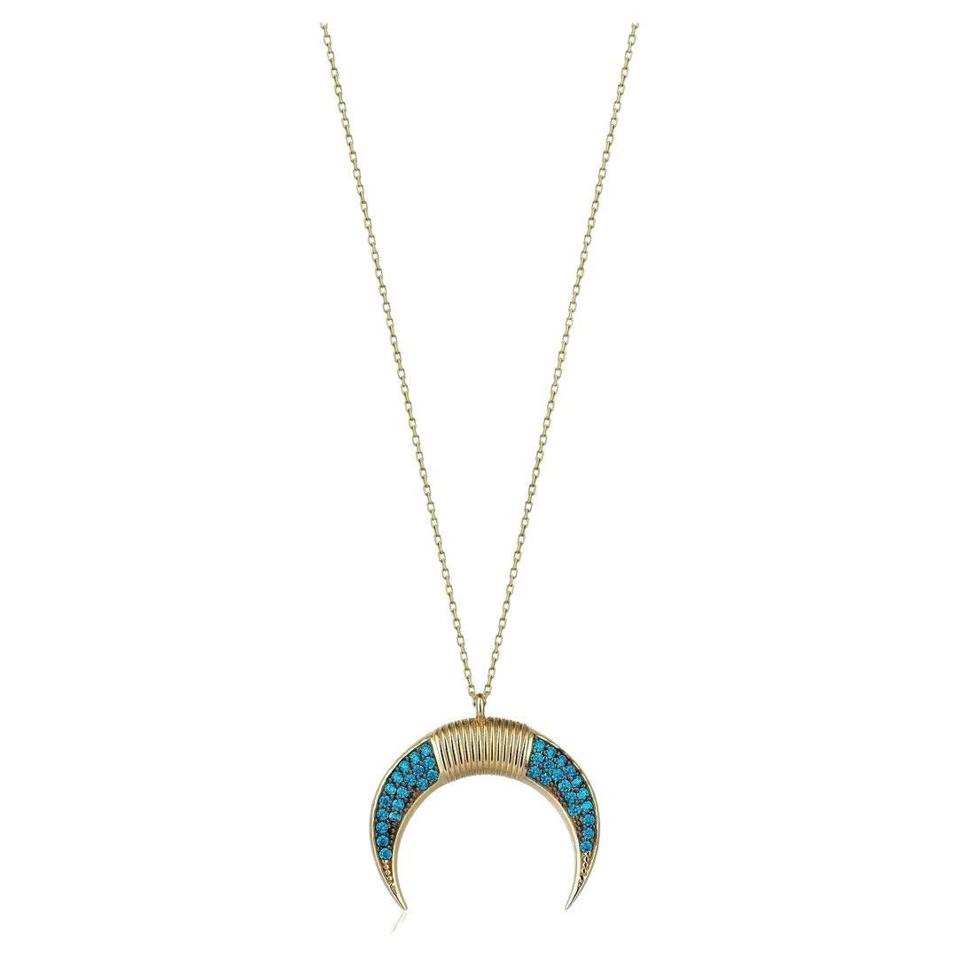 Floral Crescent Necklace