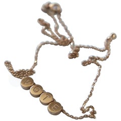 14k Massivgold Initial Name Halskette Personalisierter Geburtstag-Anhänger