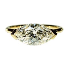 14k Solid gold Marquise Cut East To West Moissanite 2 CT Solitaire Ring 14k Solid gold Marquise Cut East To West Moissanite 2 CT Solitaire Ring