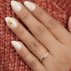 14k Solid Gold Minimalist Bypass Ring Natural Diamond Ring Spiral Cuff Ring Gift