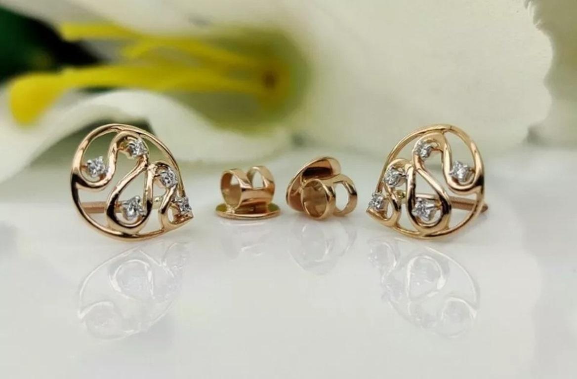 14k Solid Gold Diamond Stud Earring Birthday Gift Natural Diamond Earring Stud.
Light weight can be worn everyday

Additional information:
Condition: New with tags: A brand-new, unused, and unworn item (including handmade items) in the