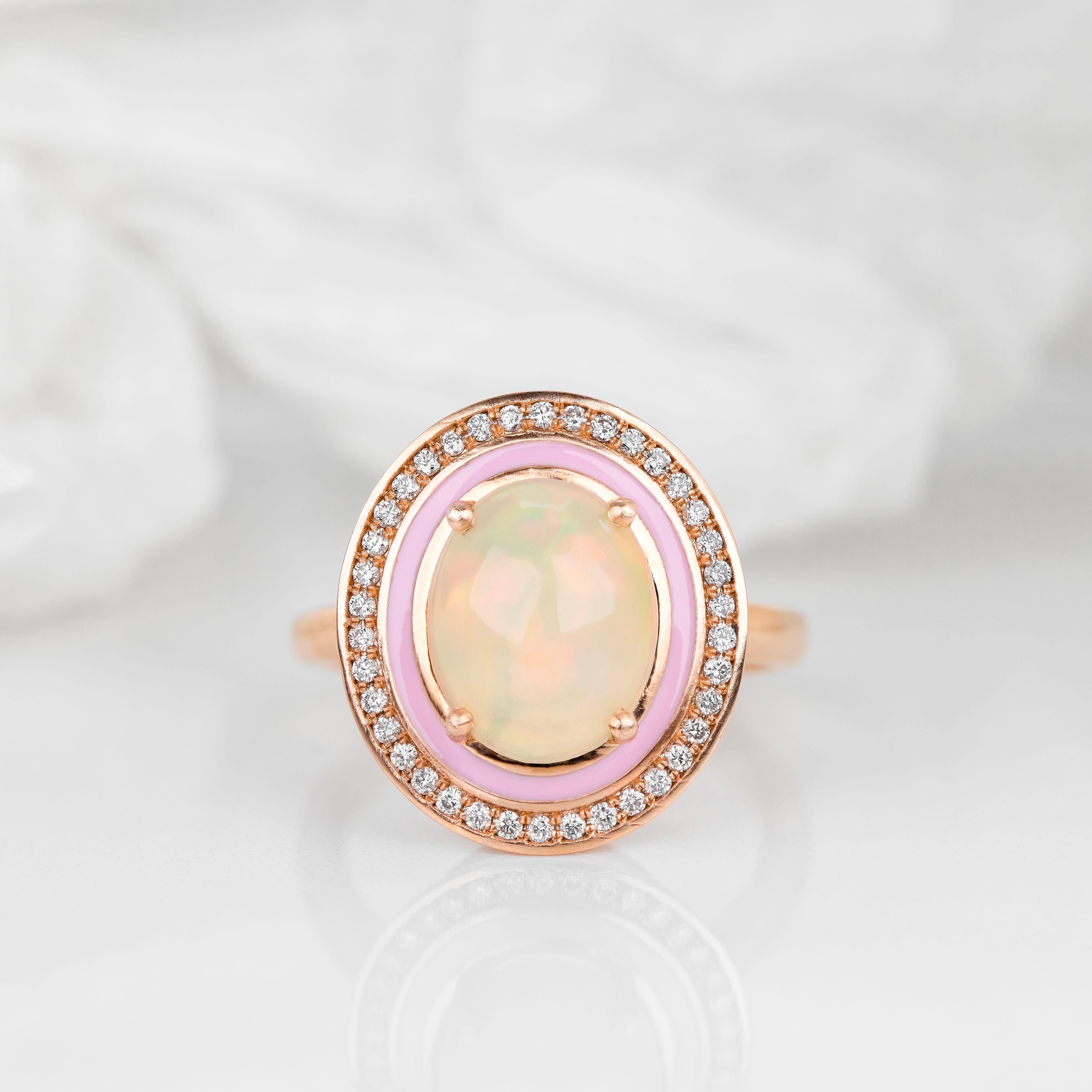 Este anillo de ópalo natural está hecho a mano con materiales de alta calidad y una excepcional atención al detalle.
Es un regalo perfecto como joya para San Valentín, piedra de nacimiento de octubre y regalo para mamá.

El ópalo, engarzado en un