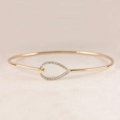14k Solid Gold natürlichen Pave Diamond Armband schöne Hochzeit Geschenk für Frauen.