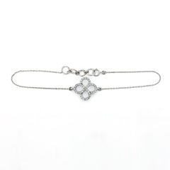 Bracciale a catena con diamanti naturali in oro massiccio 14k, bellissimo regalo per le donne.