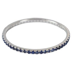 14k Solid Gold Natural Sapphire Ring Full Eternity Ring