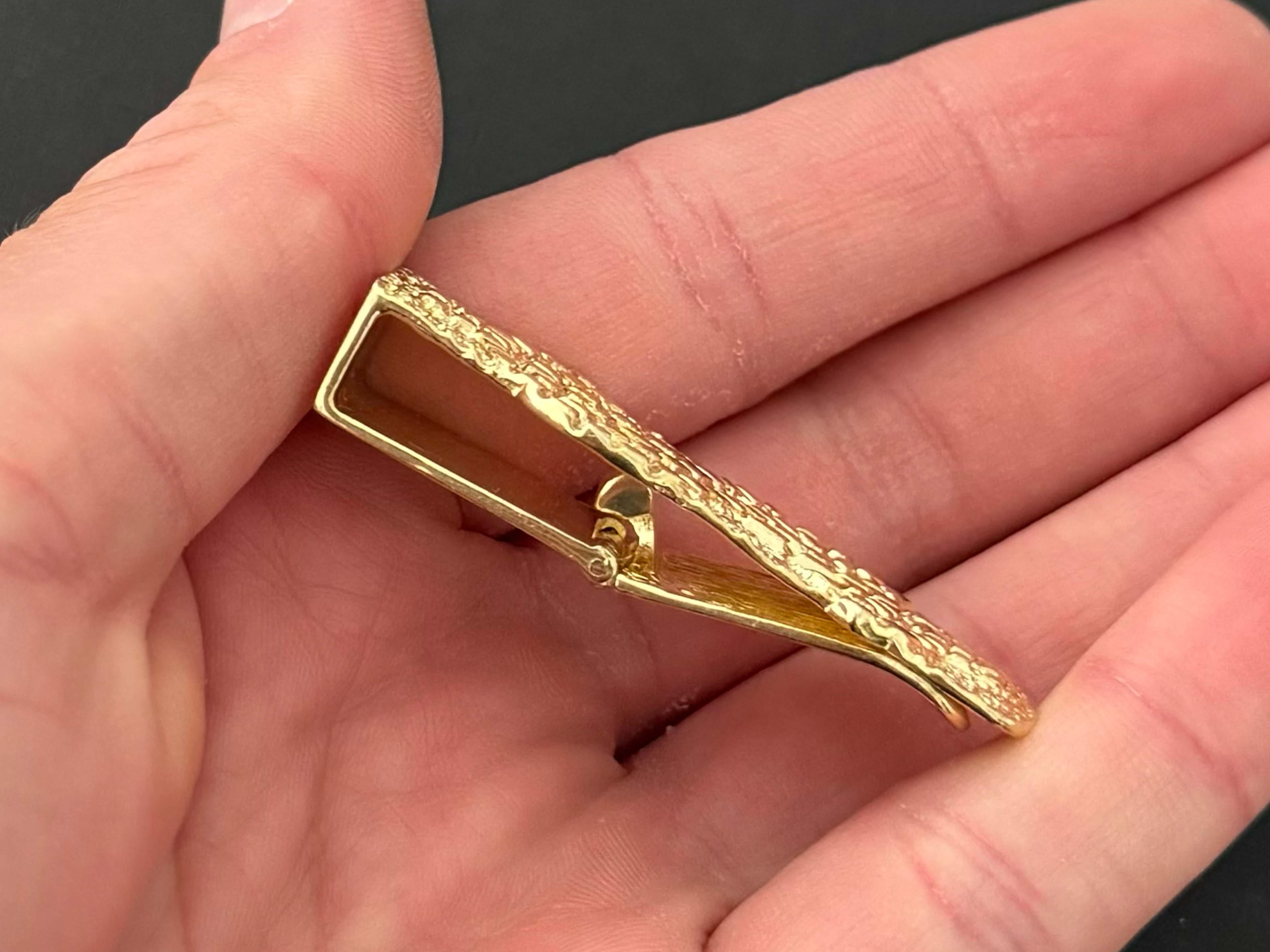Women's or Men's 14K Solid Gold Nugget Dollar Sign Money Clip